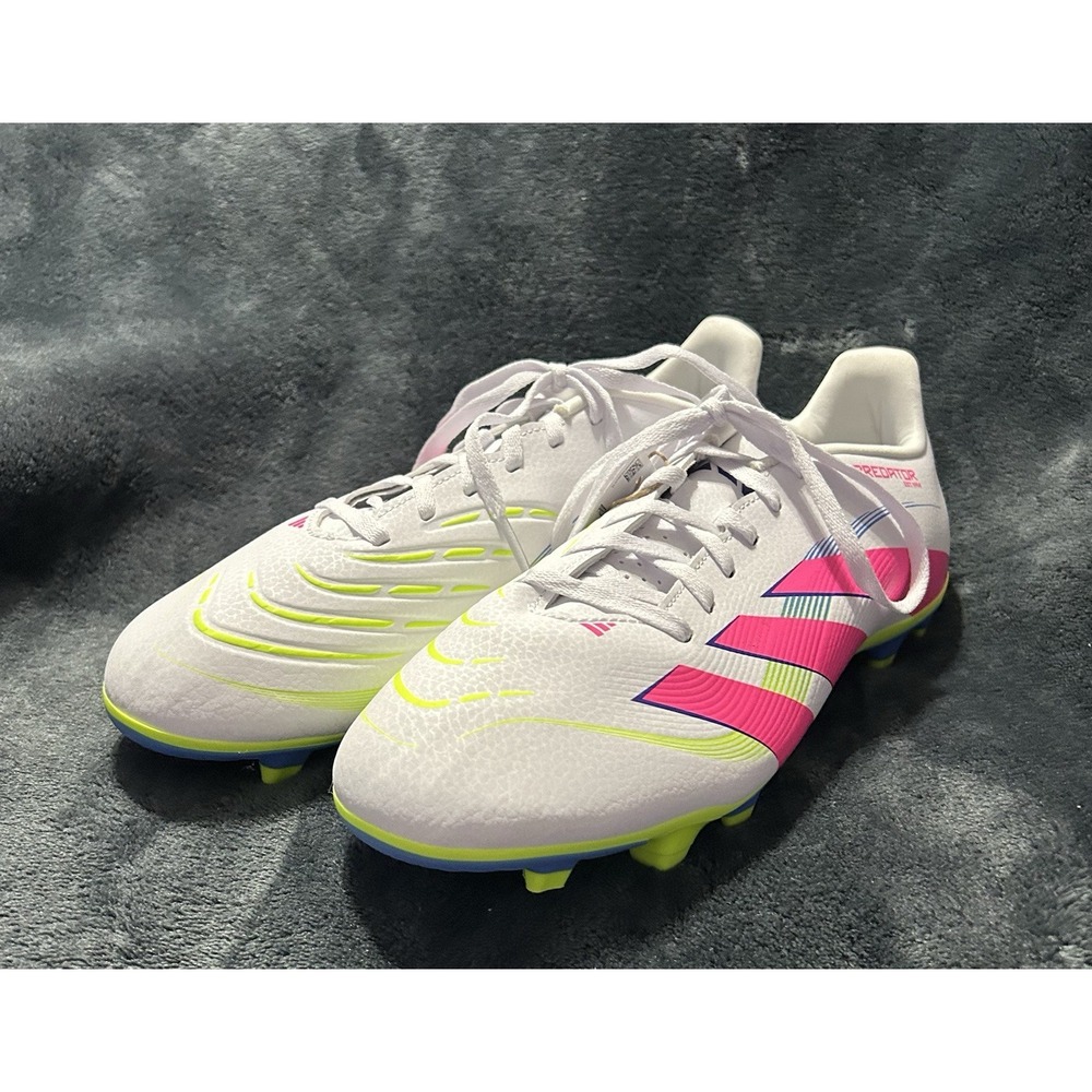 Adidas ID1323 Men's 10.5/Women's 11.5 White Predator Club FG/MG Soccer Cleats
